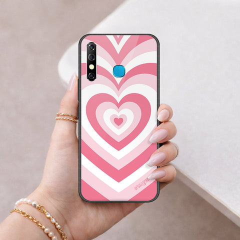 Infinix Hot 8 Cover - O'Nation Heartbeat Series - HQ Ultra Shine Premium Infinity Glass Soft Silicon Borders Case