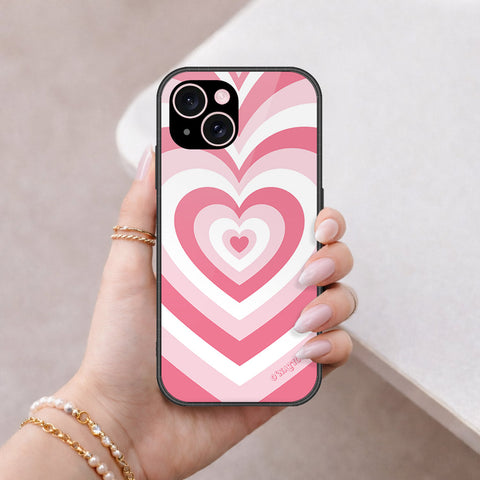 iPhone 15 Cover - O'Nation Heartbeat Series - HQ Ultra Shine Premium Infinity Glass Soft Silicon Borders Case