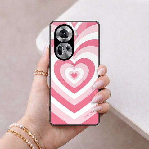 Oppo Reno 11 5G Cover - O'Nation Heartbeat Series - HQ Ultra Shine Premium Infinity Glass Soft Silicon Borders Case