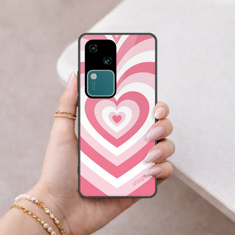 Vivo V30 Cover - O'Nation Heartbeat Series - HQ Ultra Shine Premium Infinity Glass Soft Silicon Borders Case