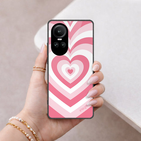 Oppo Reno 10 Pro Cover - O'Nation Heartbeat Series - HQ Ultra Shine Premium Infinity Glass Soft Silicon Borders Case