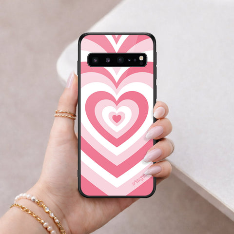 Samsung Galaxy S10 5G Cover - O'Nation Heartbeat Series - HQ Ultra Shine Premium Infinity Glass Soft Silicon Borders Case