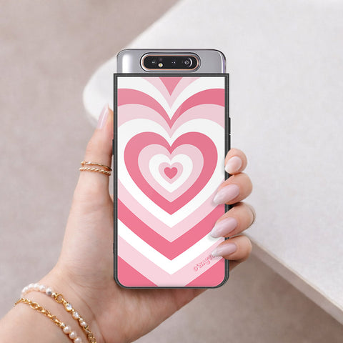 Samsung Galaxy A80 Cover - O'Nation Heartbeat Series - HQ Ultra Shine Premium Infinity Glass Soft Silicon Borders Case