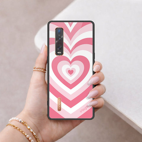 Oppo Find X2 Pro Cover - O'Nation Heartbeat Series - HQ Ultra Shine Premium Infinity Glass Soft Silicon Borders Case