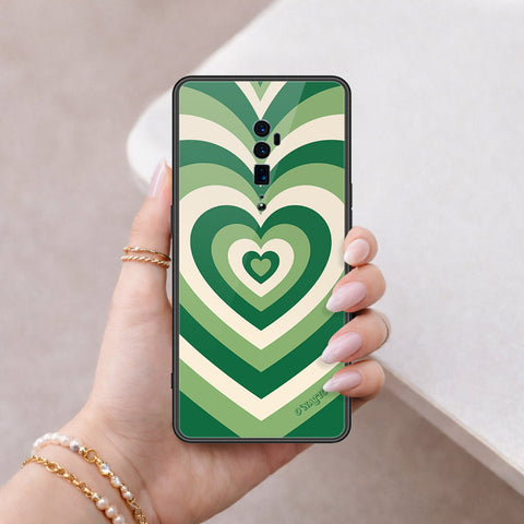 Oppo Reno 10x Zoom Cover - O'Nation Heartbeat Series - HQ Ultra Shine Premium Infinity Glass Soft Silicon Borders Case