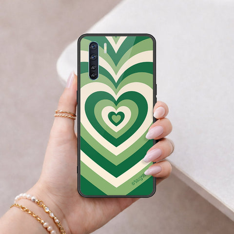 Oppo F15 Cover - O'Nation Heartbeat Series - HQ Ultra Shine Premium Infinity Glass Soft Silicon Borders Case