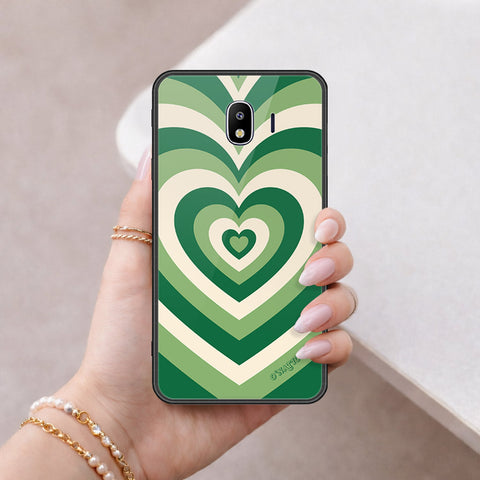 Samsung Galaxy J4 2018 Cover - O'Nation Heartbeat Series - HQ Ultra Shine Premium Infinity Glass Soft Silicon Borders Case