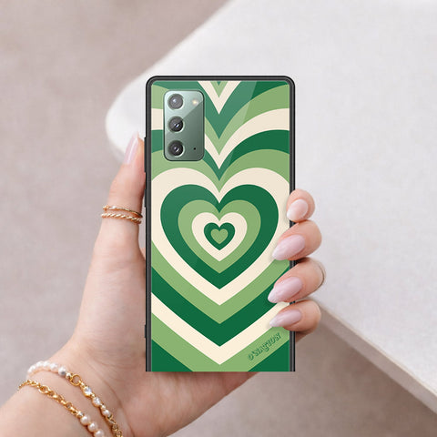 Samsung Galaxy Note 20 Cover - O'Nation Heartbeat Series - HQ Ultra Shine Premium Infinity Glass Soft Silicon Borders Case