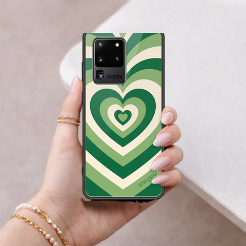 Samsung Galaxy S20 Ultra Cover - O'Nation Heartbeat Series - HQ Ultra Shine Premium Infinity Glass Soft Silicon Borders Case
