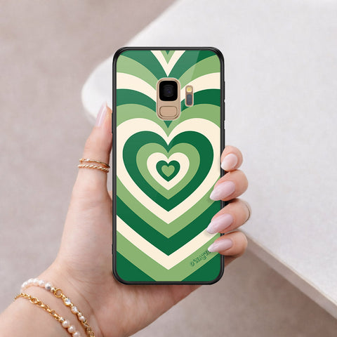 Samsung Galaxy S9 Cover - O'Nation Heartbeat Series - HQ Ultra Shine Premium Infinity Glass Soft Silicon Borders Case