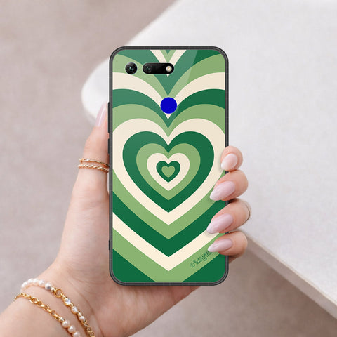 Huawei Honor View 20 Cover - O'Nation Heartbeat Series - HQ Ultra Shine Premium Infinity Glass Soft Silicon Borders Case