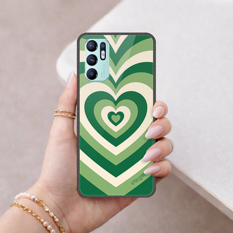 Oppo Reno 6 Cover - O'Nation Heartbeat Series - HQ Ultra Shine Premium Infinity Glass Soft Silicon Borders Case