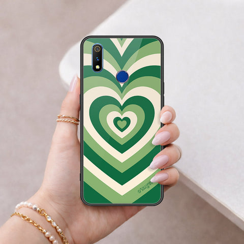 Realme 3 Cover - O'Nation Heartbeat Series - HQ Ultra Shine Premium Infinity Glass Soft Silicon Borders Case