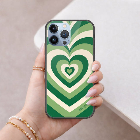 iPhone 14 Pro Max Cover - O'Nation Heartbeat Series - HQ Ultra Shine Premium Infinity Glass Soft Silicon Borders Case
