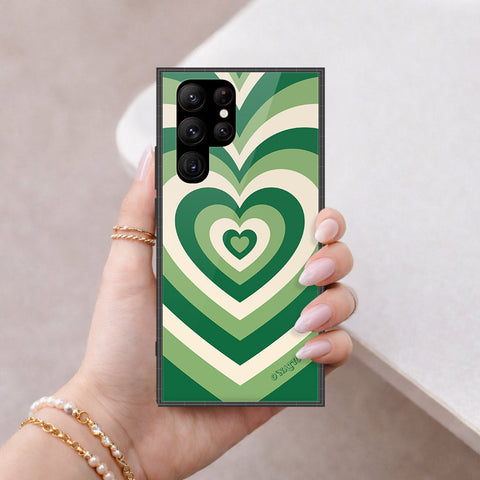 Samsung Galaxy S23 Ultra 5G Cover - O'Nation Heartbeat Series - HQ Ultra Shine Premium Infinity Glass Soft Silicon Borders Case