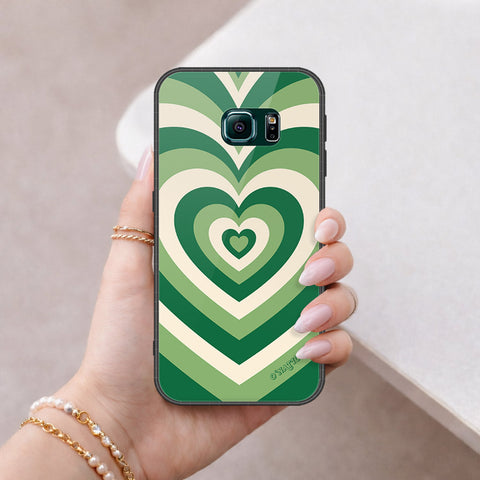 Samsung Galaxy S6 Edge Cover - O'Nation Heartbeat Series - HQ Ultra Shine Premium Infinity Glass Soft Silicon Borders Case