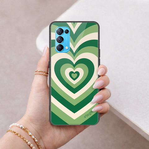 Oppo Reno 5 4G Cover - O'Nation Heartbeat Series - HQ Ultra Shine Premium Infinity Glass Soft Silicon Borders Case
