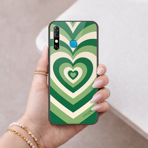 Infinix Hot 8 Cover - O'Nation Heartbeat Series - HQ Ultra Shine Premium Infinity Glass Soft Silicon Borders Case