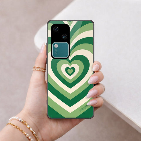 Vivo V30 Cover - O'Nation Heartbeat Series - HQ Ultra Shine Premium Infinity Glass Soft Silicon Borders Case