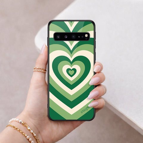 Samsung Galaxy S10 5G Cover - O'Nation Heartbeat Series - HQ Ultra Shine Premium Infinity Glass Soft Silicon Borders Case