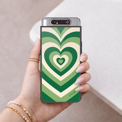 Samsung Galaxy A80 Cover - O'Nation Heartbeat Series - HQ Ultra Shine Premium Infinity Glass Soft Silicon Borders Case