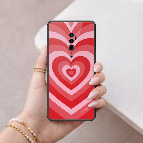 Oppo Reno 10x Zoom Cover - O'Nation Heartbeat Series - HQ Ultra Shine Premium Infinity Glass Soft Silicon Borders Case