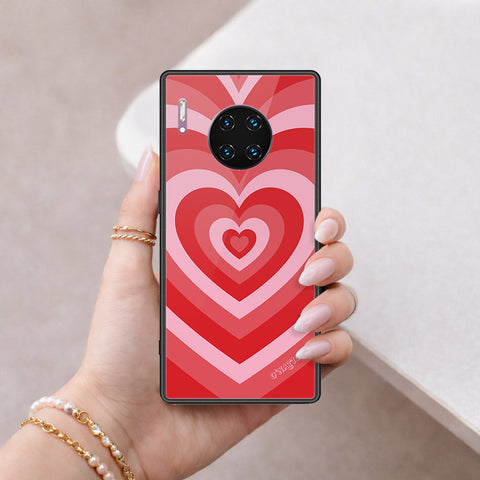 Huawei Mate 30 Pro Cover - O'Nation Heartbeat Series - HQ Ultra Shine Premium Infinity Glass Soft Silicon Borders Case