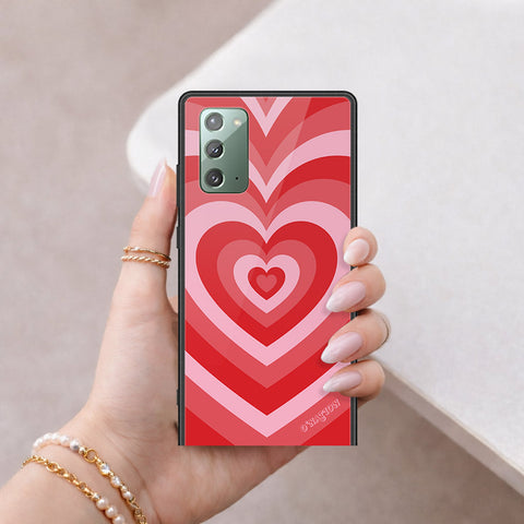 Samsung Galaxy Note 20 Cover - O'Nation Heartbeat Series - HQ Ultra Shine Premium Infinity Glass Soft Silicon Borders Case