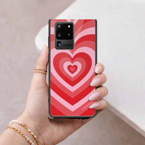 Samsung Galaxy S20 Ultra Cover - O'Nation Heartbeat Series - HQ Ultra Shine Premium Infinity Glass Soft Silicon Borders Case