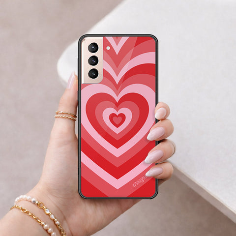 Samsung Galaxy S21 5G Cover - O'Nation Heartbeat Series - HQ Ultra Shine Premium Infinity Glass Soft Silicon Borders Case