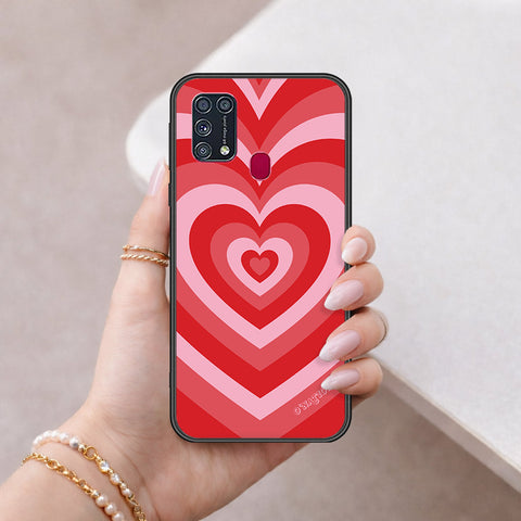 Samsung Galaxy M31 Cover - O'Nation Heartbeat Series - HQ Ultra Shine Premium Infinity Glass Soft Silicon Borders Case