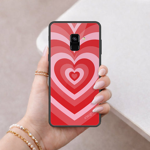 Samsung Galaxy A8 2018 Cover - O'Nation Heartbeat Series - HQ Ultra Shine Premium Infinity Glass Soft Silicon Borders Case