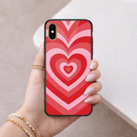 iPhone XS Max - O'Nation Heartbeat Series - HQ Ultra Shine Premium Infinity Glass Soft Silicon Borders Case