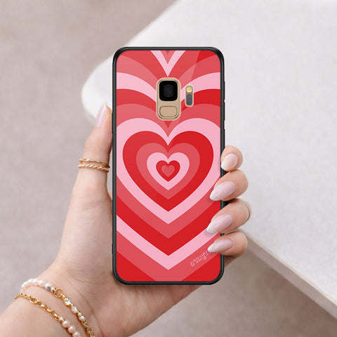 Samsung Galaxy S9 Cover - O'Nation Heartbeat Series - HQ Ultra Shine Premium Infinity Glass Soft Silicon Borders Case