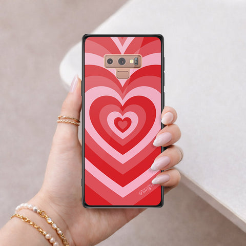 Samsung Galaxy Note 9 Cover - O'Nation Heartbeat Series - HQ Ultra Shine Premium Infinity Glass Soft Silicon Borders Case
