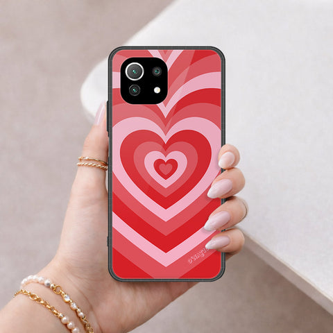 Xiaomi Mi 11 Lite 5G Cover - O'Nation Heartbeat Series - HQ Ultra Shine Premium Infinity Glass Soft Silicon Borders Case