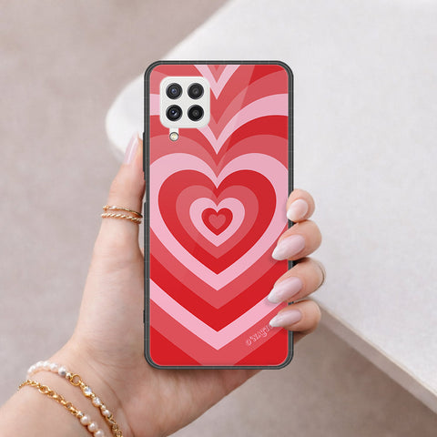 Samsung Galaxy M32 Cover - O'Nation Heartbeat Series - HQ Ultra Shine Premium Infinity Glass Soft Silicon Borders Case