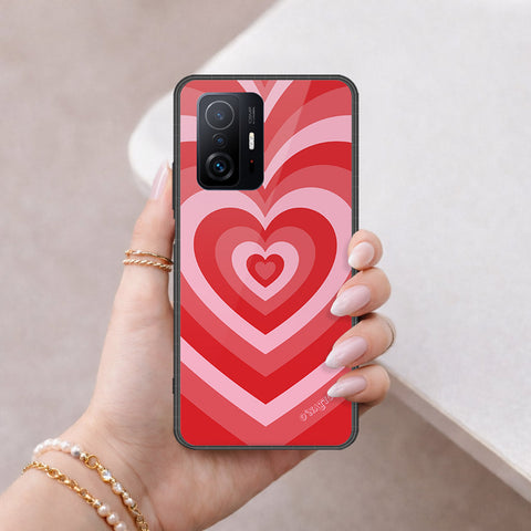 Xiaomi 11T Cover - O'Nation Heartbeat Series - HQ Ultra Shine Premium Infinity Glass Soft Silicon Borders Case