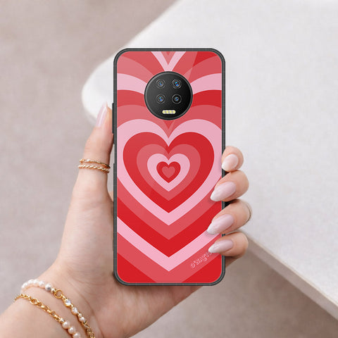 Infinix Note 7 Cover - O'Nation Heartbeat Series - HQ Ultra Shine Premium Infinity Glass Soft Silicon Borders Case