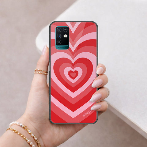 Infinix Note 10 Cover - O'Nation Heartbeat Series - HQ Ultra Shine Premium Infinity Glass Soft Silicon Borders Case