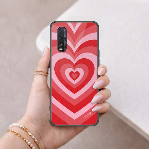 Oppo Find X2 Cover - O'Nation Heartbeat Series - HQ Ultra Shine Premium Infinity Glass Soft Silicon Borders Case
