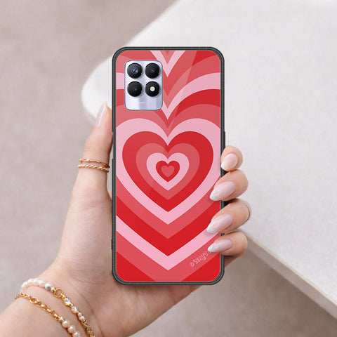 Realme 8i Cover - O'Nation Heartbeat Series - HQ Ultra Shine Premium Infinity Glass Soft Silicon Borders Case