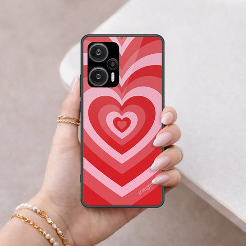 Xiaomi Poco F5 Cover - O'Nation Heartbeat Series - HQ Ultra Shine Premium Infinity Glass Soft Silicon Borders Case