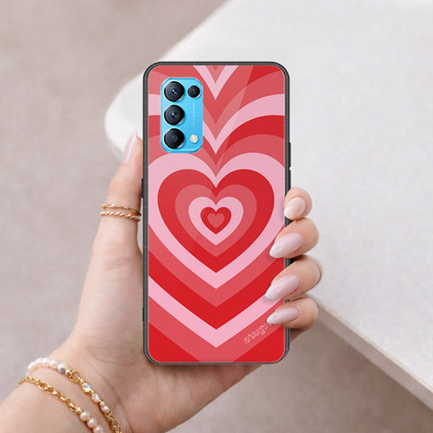 Oppo Reno 5 4G Cover - O'Nation Heartbeat Series - HQ Ultra Shine Premium Infinity Glass Soft Silicon Borders Case