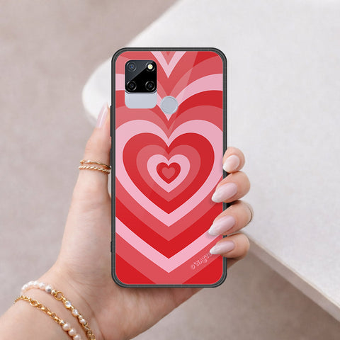 Realme C12 Cover - O'Nation Heartbeat Series - HQ Ultra Shine Premium Infinity Glass Soft Silicon Borders Case