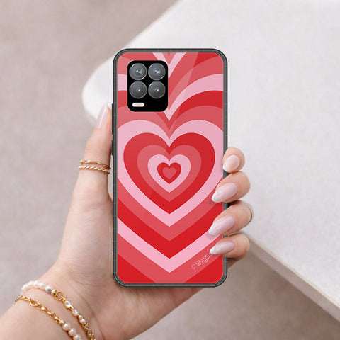 Realme 8 Cover - O'Nation Heartbeat Series - HQ Ultra Shine Premium Infinity Glass Soft Silicon Borders Case