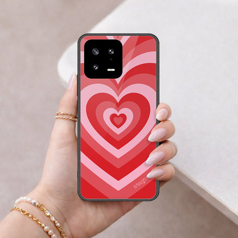 Xiaomi 13 Cover - O'Nation Heartbeat Series - HQ Ultra Shine Premium Infinity Glass Soft Silicon Borders Case