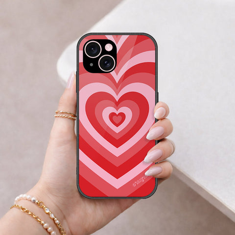 iPhone 15 Cover - O'Nation Heartbeat Series - HQ Ultra Shine Premium Infinity Glass Soft Silicon Borders Case