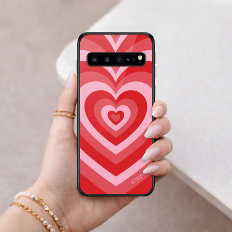 Samsung Galaxy S10 5G Cover - O'Nation Heartbeat Series - HQ Ultra Shine Premium Infinity Glass Soft Silicon Borders Case