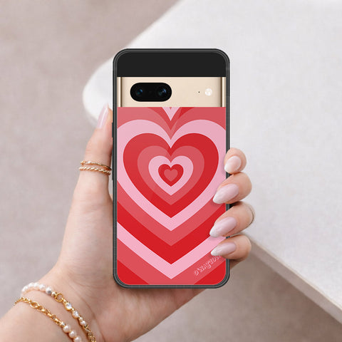 Google Pixel 7 Cover - O'Nation Heartbeat Series - HQ Ultra Shine Premium Infinity Glass Soft Silicon Borders Case